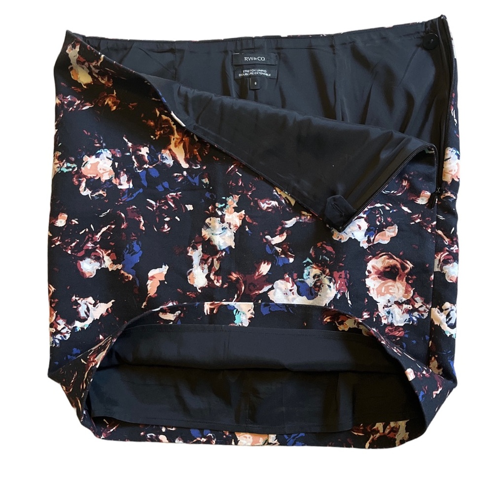 RW&CO. multicolour patterned cotton blend mini skirt with black stretch lining - Picture 5 of 10